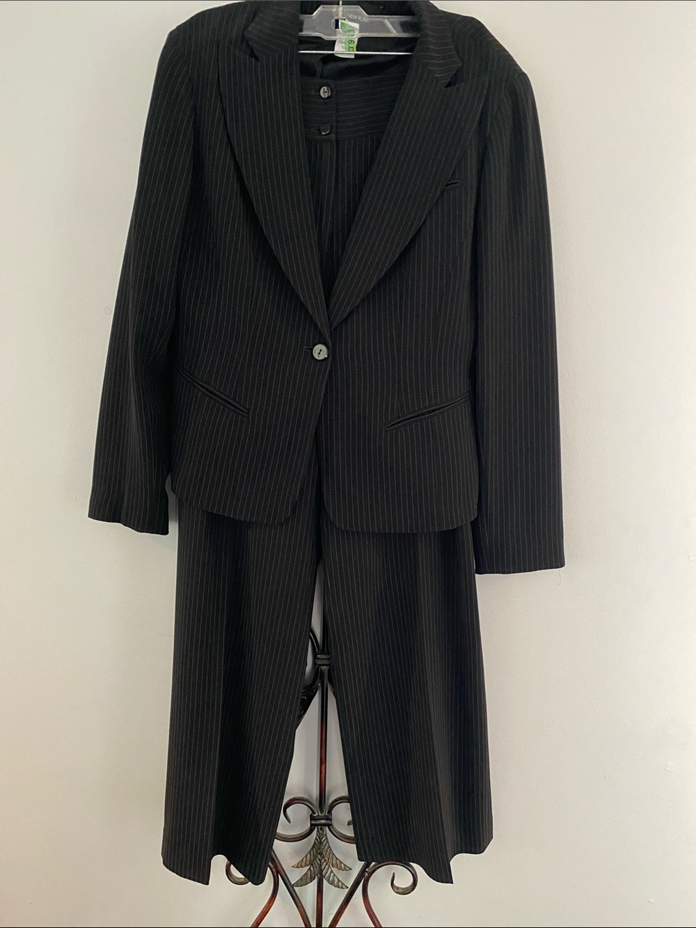 Jones New York Black Pinstripe Two-Piece Suit